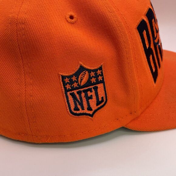 New Era 59Fifty NFL Denver Broncos Embroidered Cap Orange Fitted Hat Size 7 - Picture 8 of 14